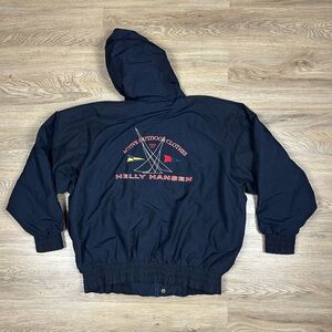 Vintage Helly Hansen Navy Sailing Hooded Jacket